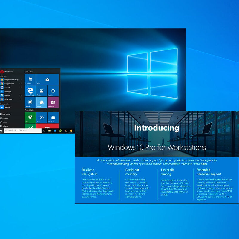 Microsoft Windows 10 Pro For Workstations - Lifetime License 1PC