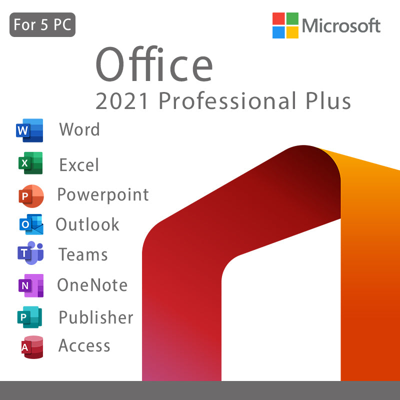 Microsoft Office 2021 Professional Plus For 5PC - Lifetime Activation