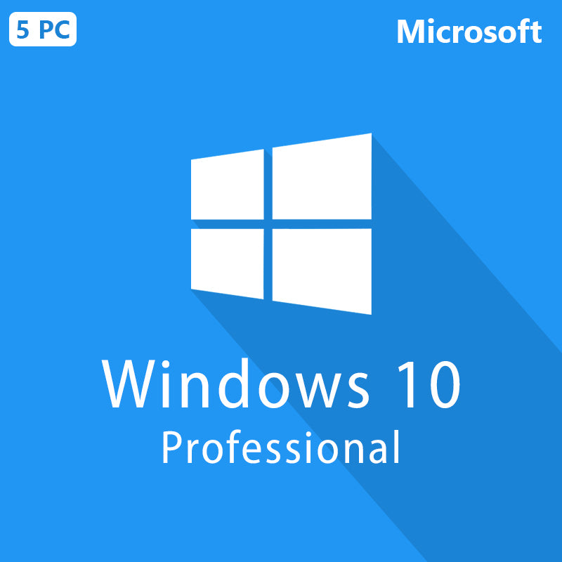 Microsoft Windows 10 Professional 5PC - 32/64 Bit Lifetime License